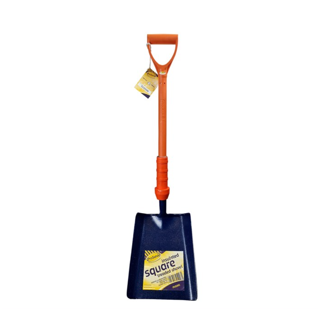 Insulated square mouth shovel Treaded