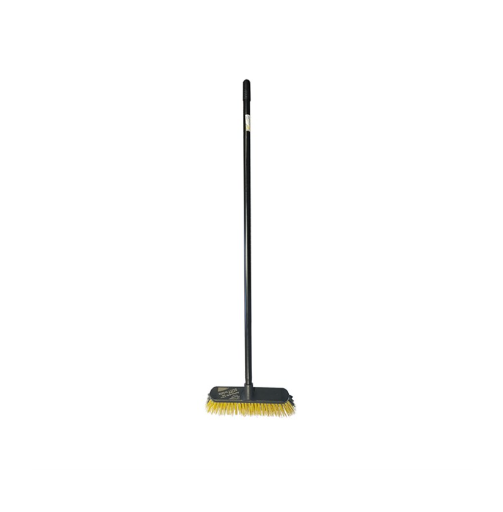 12"HEAVY DUTY STIFF BRISTLE BROOM AND HANDLE