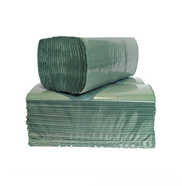 GREEN C-FOLD HAND TOWELS 1 PLY 240 SHEET (BOX OF 12)