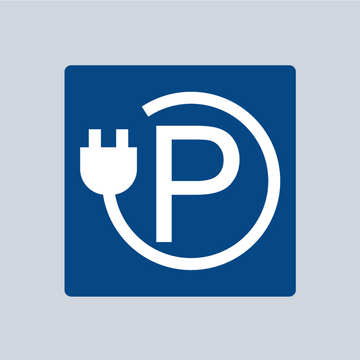 Electric car charging symbol