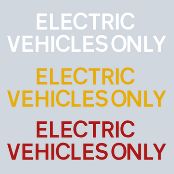 Preformed Thermoplastic Letters 'ELECTRIC VEHICLES ONLY'