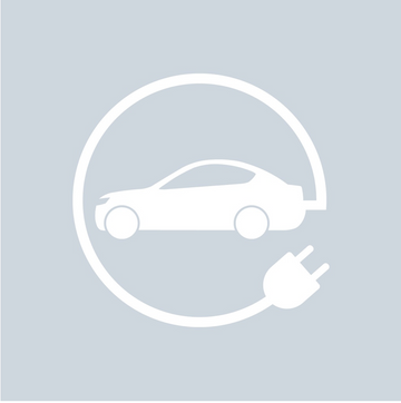 Electric Car Charging Symbol 2 - White