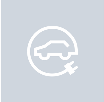 Electric Car Charging Symbol 6 - White