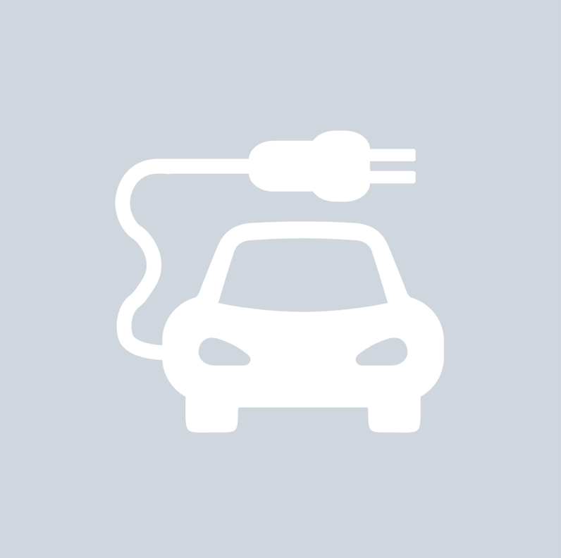 Electric Car Charging Symbol 7 - White